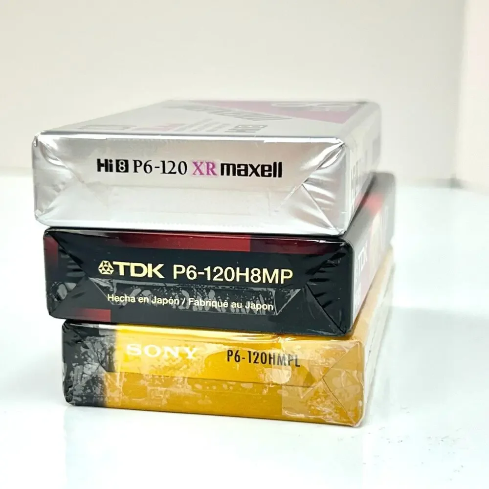 Lot of 3 Hi8 Digital8 Cassette Tapes Blank Video Cassette Sony/TDK/Maxell NEW